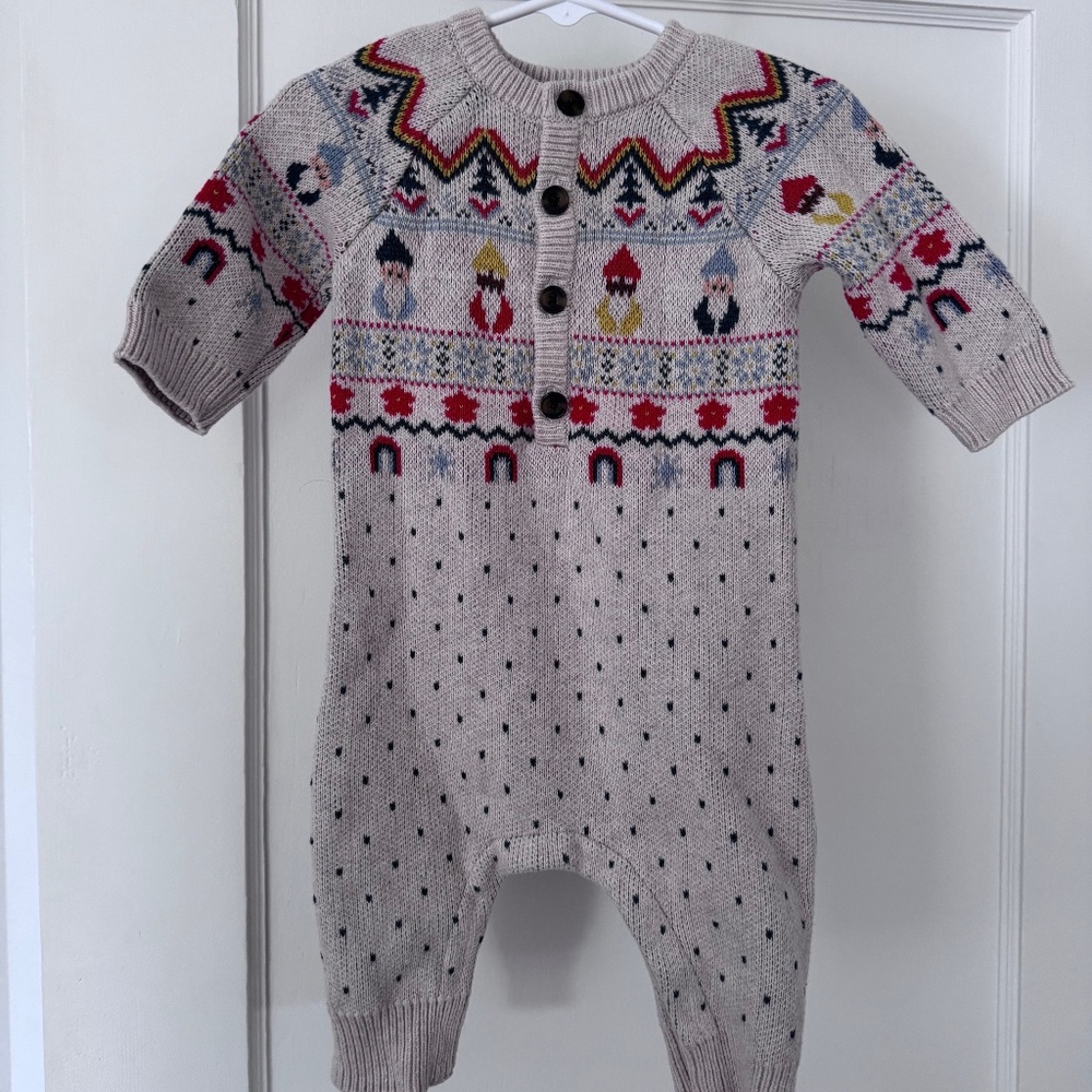 Hanna Andersson Baby Holiday Romper - 3-6 months